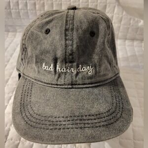 David and Young Charcoal Gray Bad Hair Day Cap Distressed‎ Casual Streetwear Hat